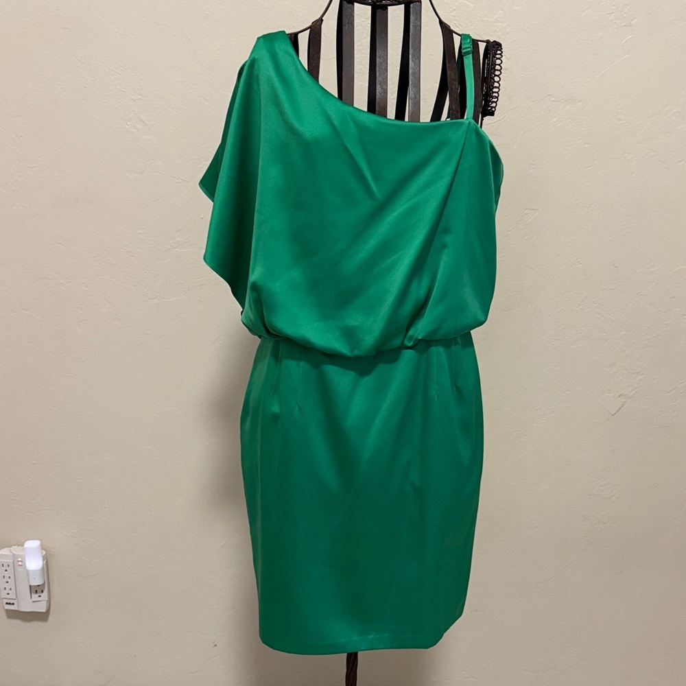 Jessica Simpson One Shoulder Green Dress
